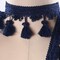 1 Yard Navy Blue Braided Gimp Tassel Fringe Trim for Curtains and Upholstery